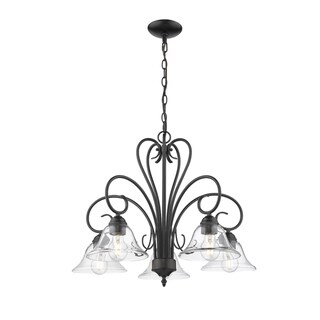 Homestead 5 Light Nook Chandelier (Black) - Chandeliers For Bedrooms by Overstock.com