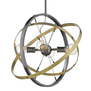 Atom 4 Light Chandelier (Brushed Steel - Painted) - Chandeliers For Bedrooms by Overstock.com