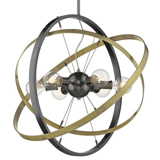 Atom 6 Light Chandelier (Brushed Steel - Painted) - Chandeliers For Bedrooms by Overstock.com