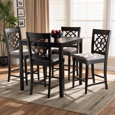 Arden Modern and Contemporary Upholstered 5-Piece Wood Pub Set