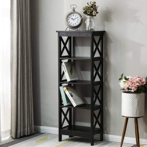 Shop Copper Grove Segeberg Black 4 Tier X Sided Bookcase On Sale