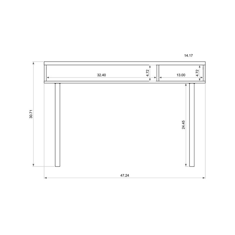 Windsor Modern 2 Shelf Console Accent Entryway Table