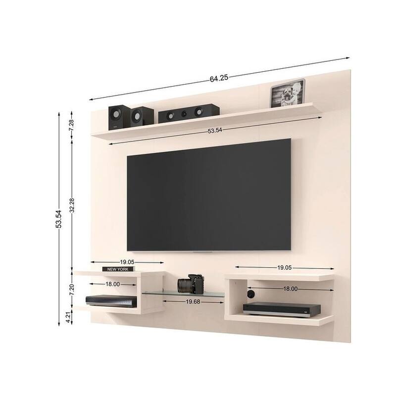 Manhattan Comfort Kingbird Wood 64 In. Living Room Entertainment Furniture