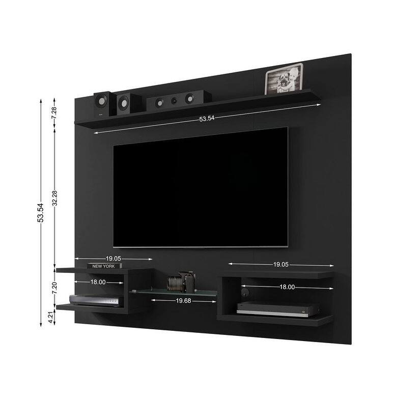 Manhattan Comfort Kingbird Wood 64 In. Living Room Entertainment Furniture