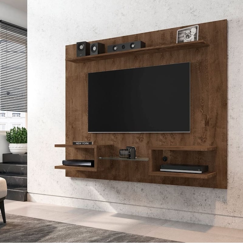 Manhattan Comfort Kingbird Wood 64 In. Living Room Entertainment Furniture