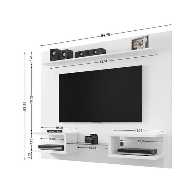 Manhattan Comfort Kingbird Wood 64 In. Living Room Entertainment