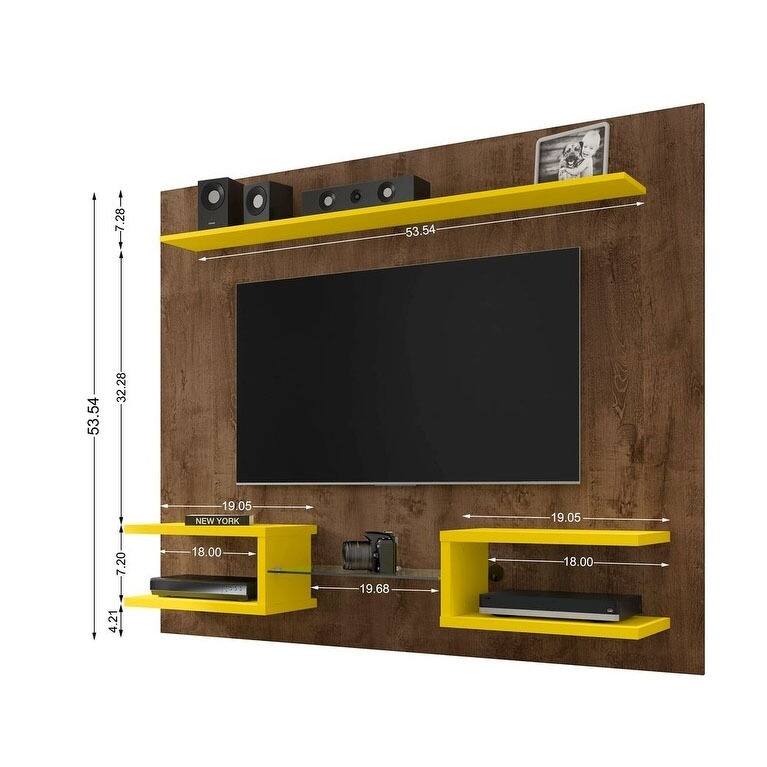Manhattan Comfort Kingbird Wood 64 In. Living Room Entertainment Furniture