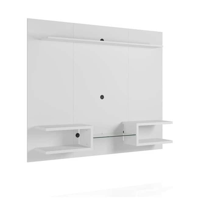Manhattan Comfort Kingbird Wood 64 In. Living Room Entertainment Furniture - White