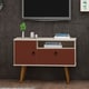 preview thumbnail 15 of 40, Carson Carrington Batfinnbo Solid Wood Leg TV Stand