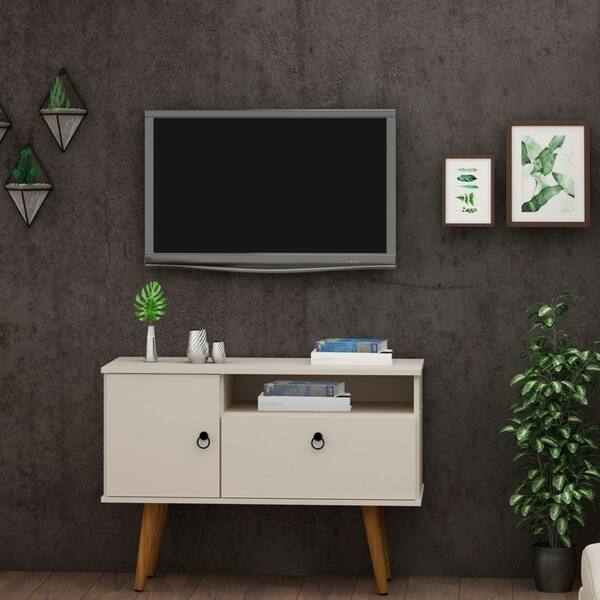 slide 1 of 42, Carson Carrington Batfinnbo Solid Wood Leg TV Stand