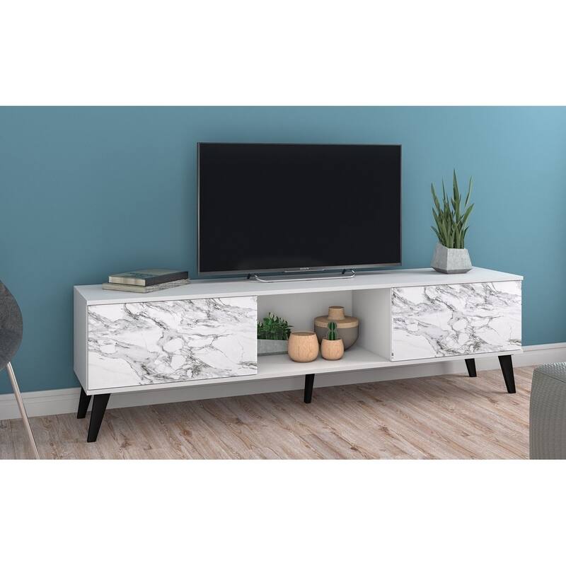Manhattan Comfort Takajarvi Mid Century Modern Media Cabinet