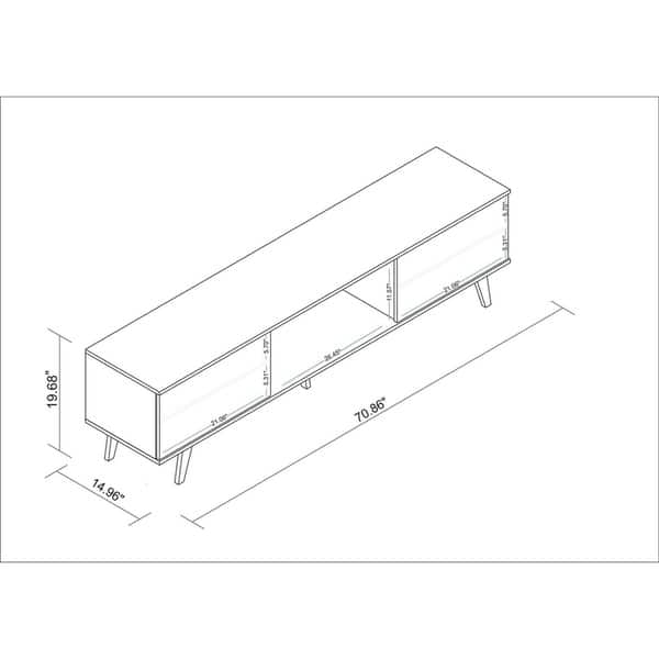 dimension image slide 0 of 3, Manhattan Comfort Takajarvi Mid Century Modern Media Cabinet