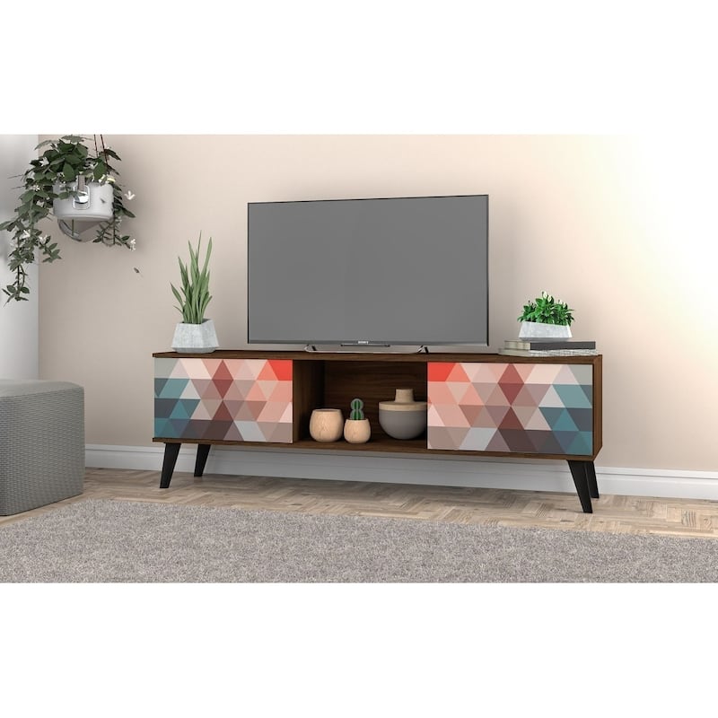 Manhattan Comfort Takajarvi Mid Century Modern Media Cabinet