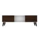 preview thumbnail 46 of 104, Manhattan Comfort Takajarvi Mid Century Modern Media Cabinet 62 Inch - White and Nut Brown