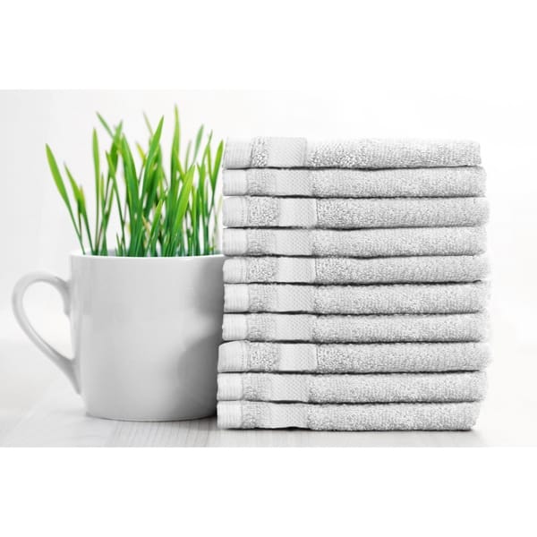  Cotton Paradise Washcloths for Bathroom, 13 x 13 Inch