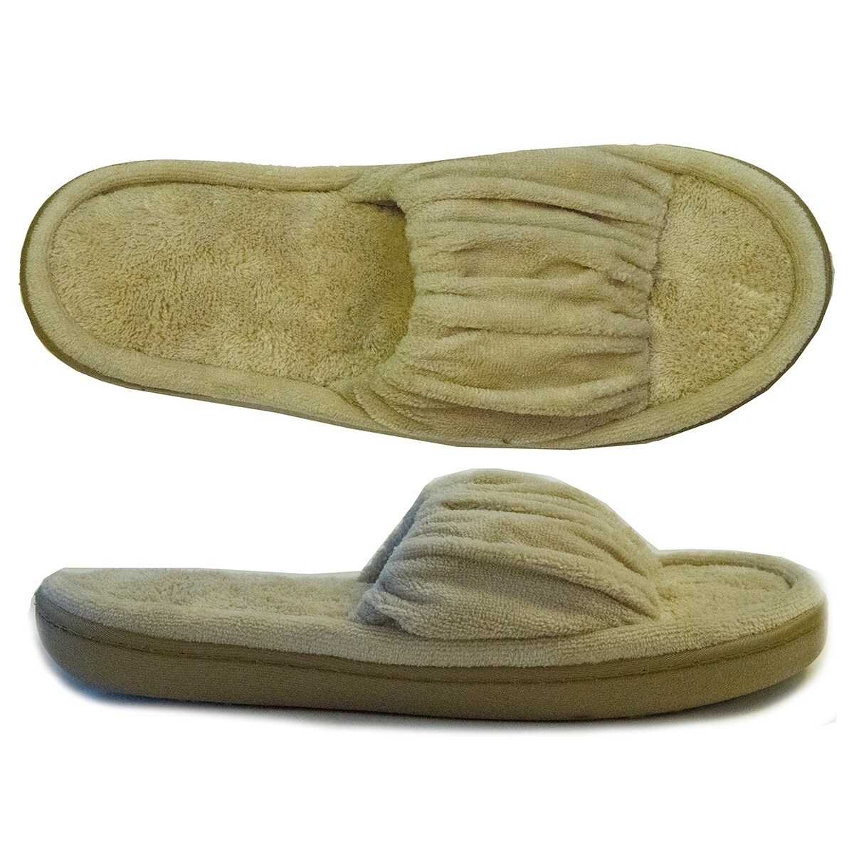 isotoner open toe slippers
