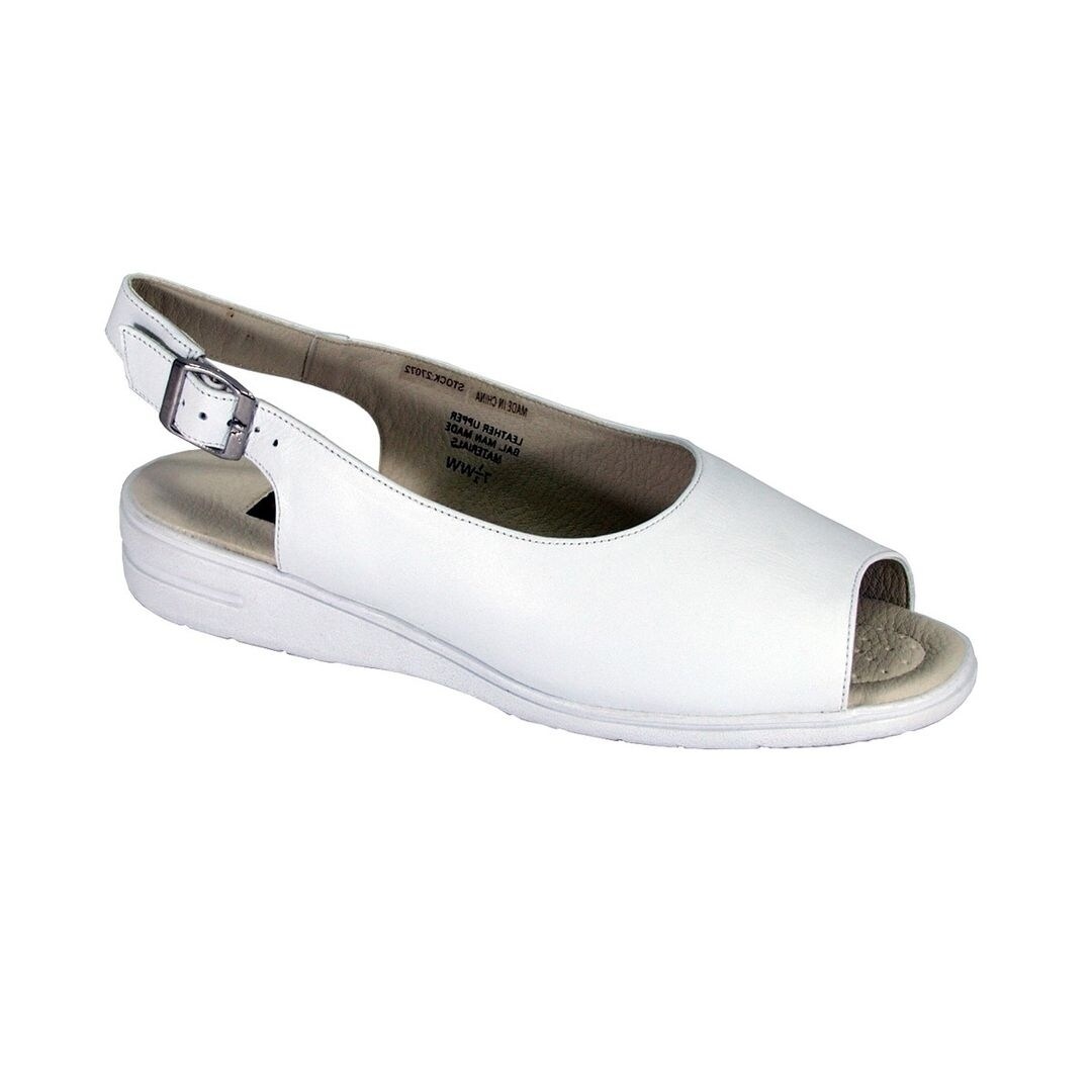 wide width leather sandals