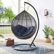 preview thumbnail 14 of 23, Iwal Teardrop Outdoor Patio Swing Chair by Havenside Home Gray Navy