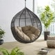 preview thumbnail 13 of 23, Iwal Teardrop Outdoor Patio Swing Chair by Havenside Home