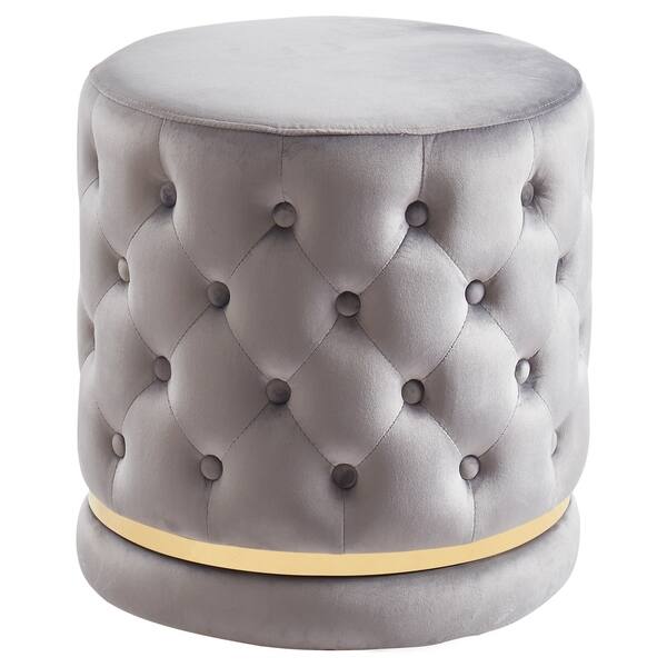 Upholstered Round Swivel Ottoman Free Shipping Today Upholstered Round Swivel Ottoman Free Shipping Today
