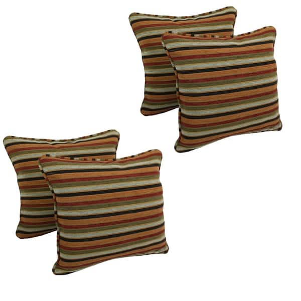 Blazing Needles 18-inch Chenille Throw Pillows (Set of 4) - On Sale - Bed  Bath & Beyond - 28736016