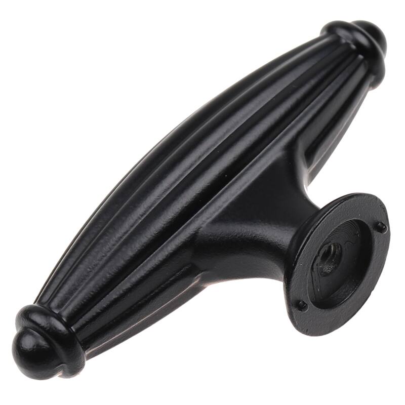 GlideRite 25-Pack 2-1/2-inch Fluted T-Knob Matte Black