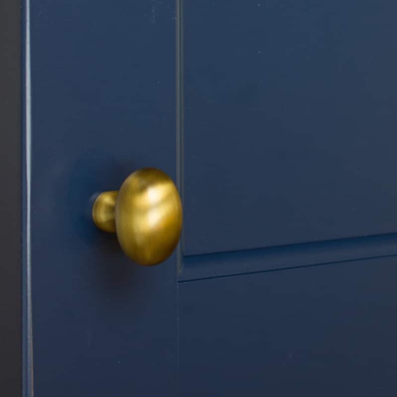 GlideRite 5-Pack 1-1/8-inch Oval Cabinet Knob Satin Gold
