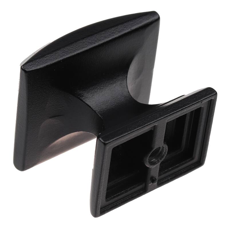 GlideRite 5-Pack 1-1/4-inch Domed Square Cabinet Knob Matte Black