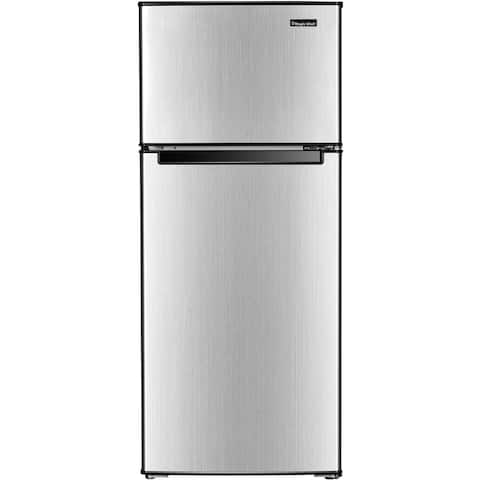 Magic Chef 4.5-Cu. Ft. Mini Refrigerator with Top-Mount Freezer and Stainless Steel Door