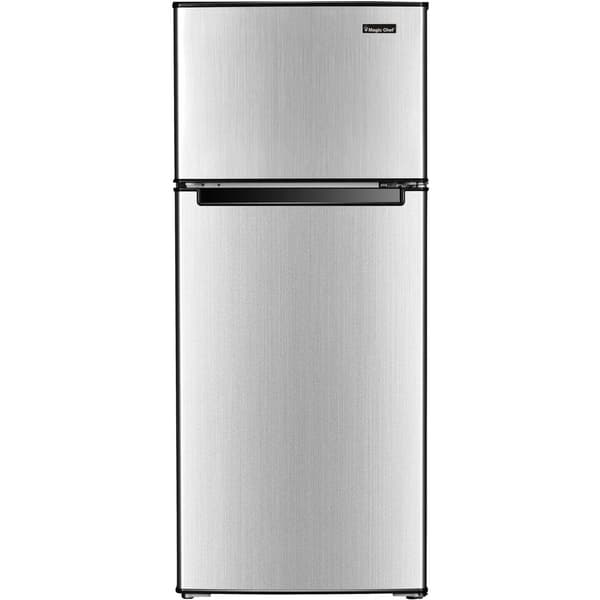 Magic Chef 4 5 Cu Ft Mini Fridge With True Freezer In Stainless Look Hmtr450se The Home Depot