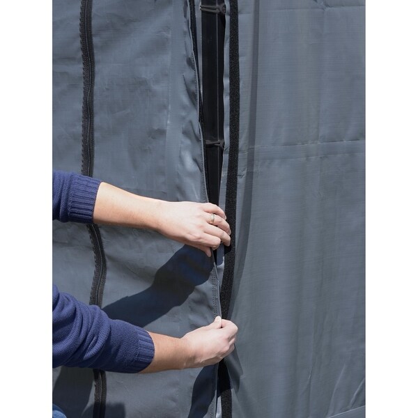 Gray Arrow Fabric Enclosure Kit With Uv Treated Cover 20 X 20 Feet