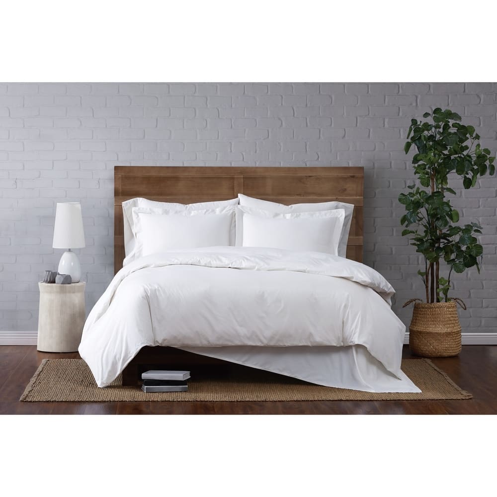 Brooklyn Loom Tight-Weave Cotton Percale Duvet Set