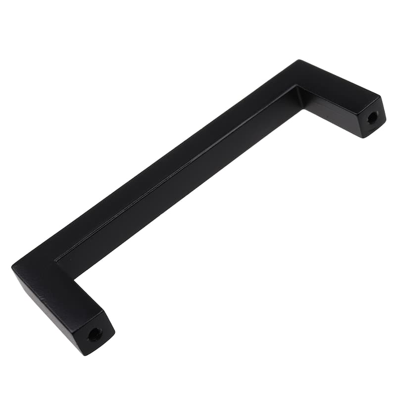 GlideRite 5-Pack 3-3/4 in. CC Matte Black Square Cabinet Bar Pulls - Matte Black