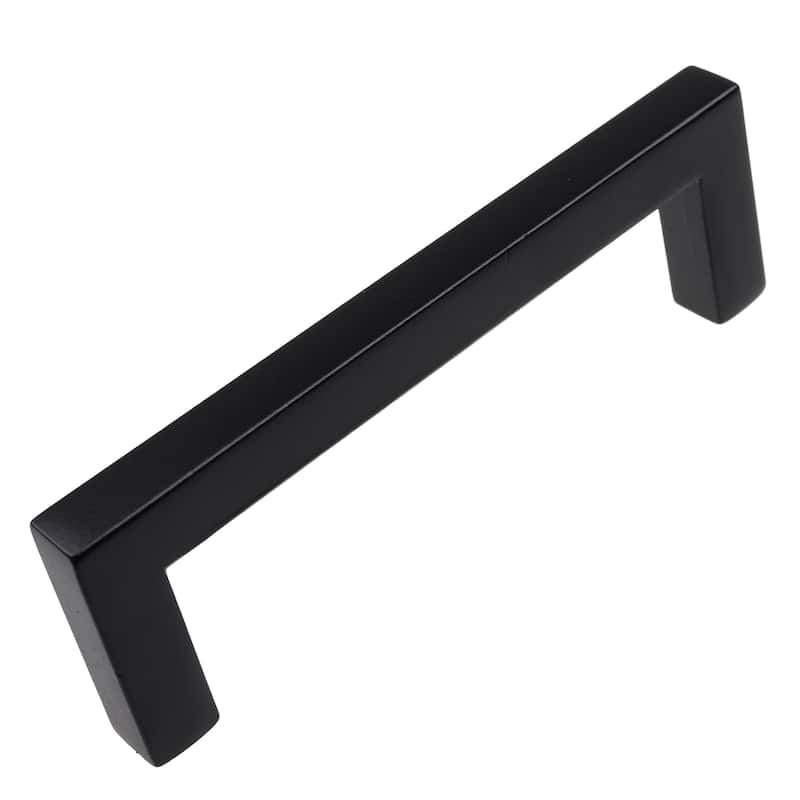 GlideRite 5-Pack 3-3/4 in. CC Matte Black Square Cabinet Bar Pulls - Matte Black - Matte Black