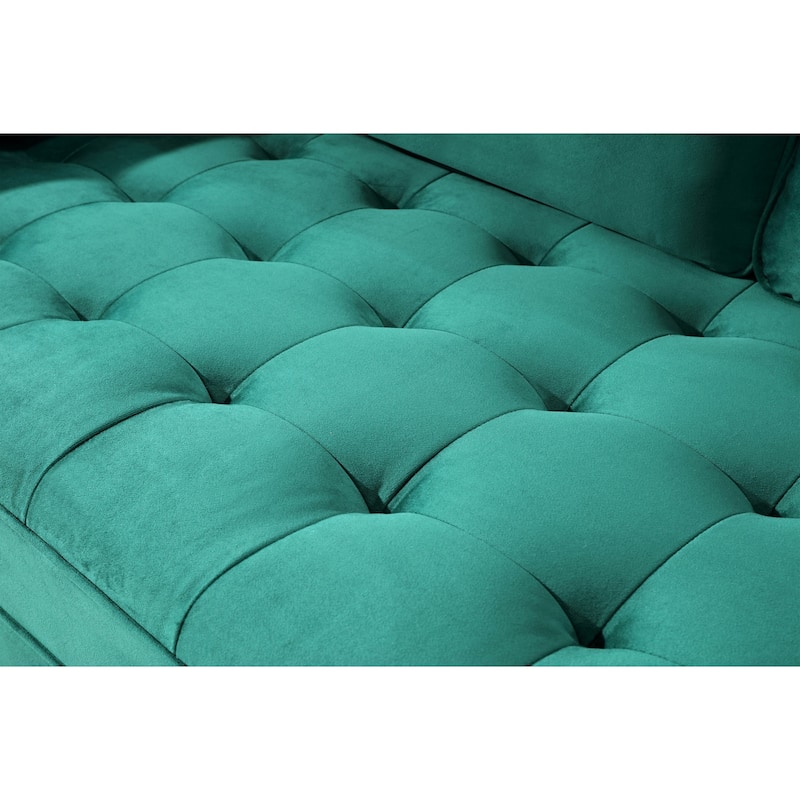 Carson Carrington Idbacka Tufted Sofa - Green