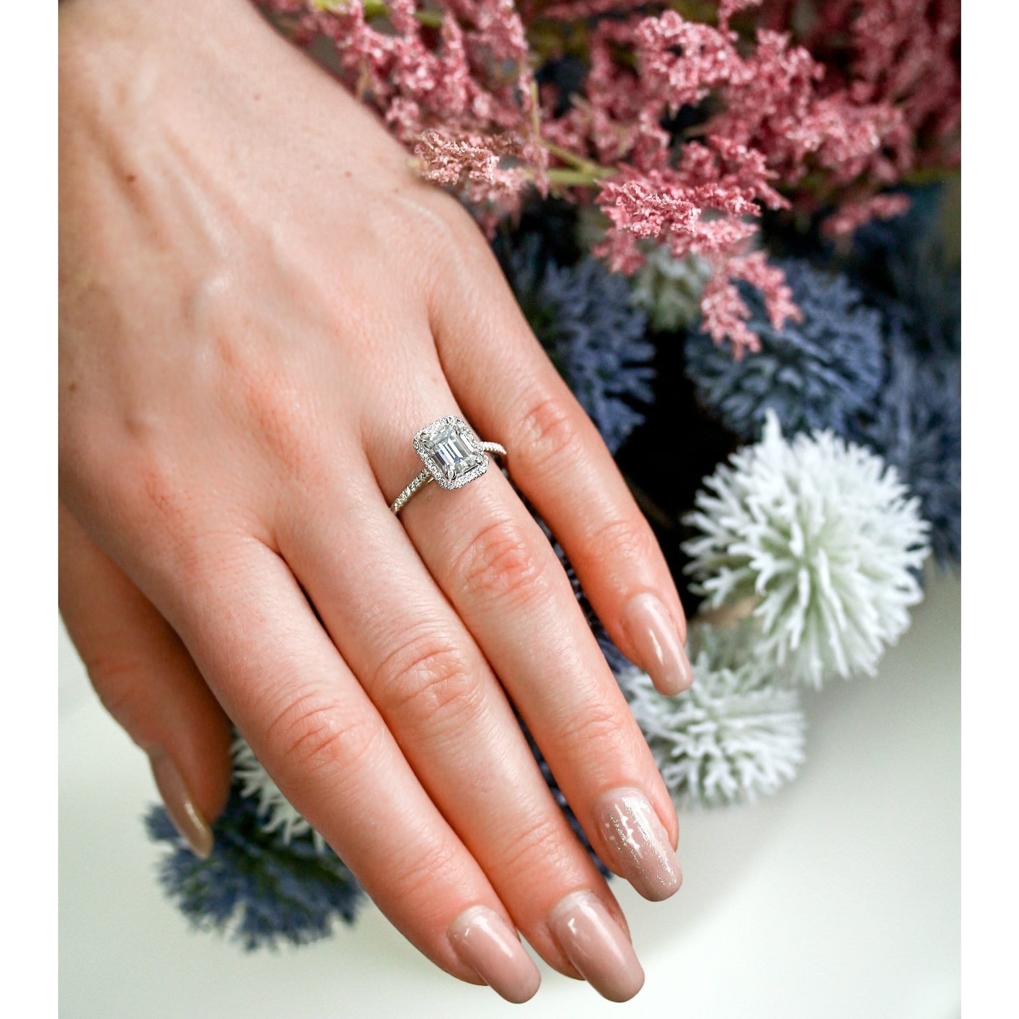 本物の Kobelli By Annello アネロ 婚約指輪 海外買付直輸入セレブ愛用ブランド商品 14k Ring Diamond Cut Princess Tdw 2ct Gold White ブライダルアクセサリー