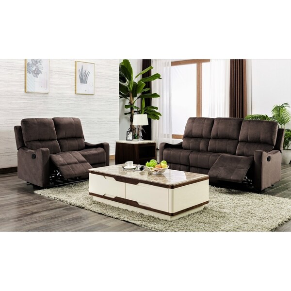 Shop Troxler 2 Piece Suede Reclining Living Room Set  Free Shipping Today  Overstock  28736969