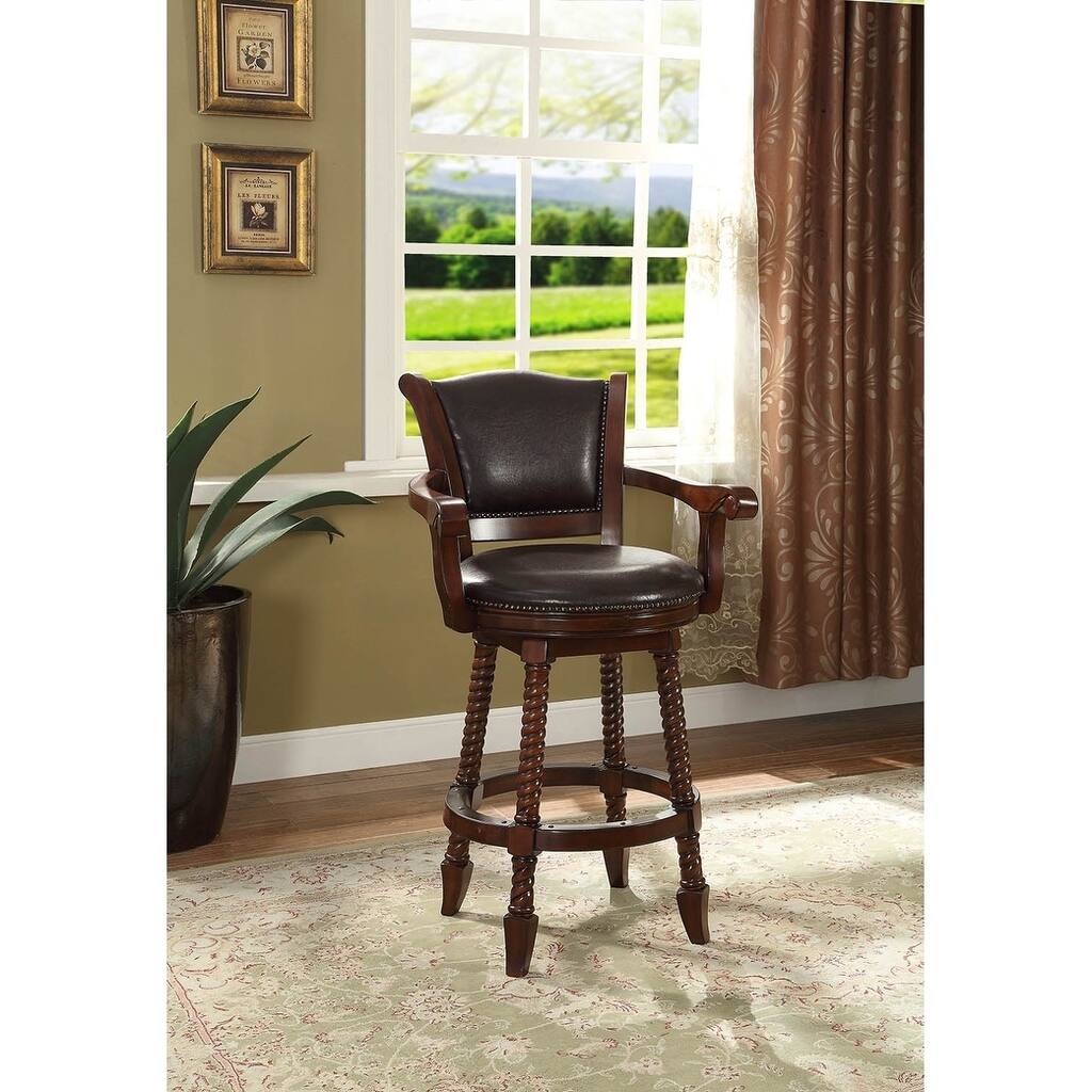 Eleanor Traditional Cherry Wooden Bar Height Stool