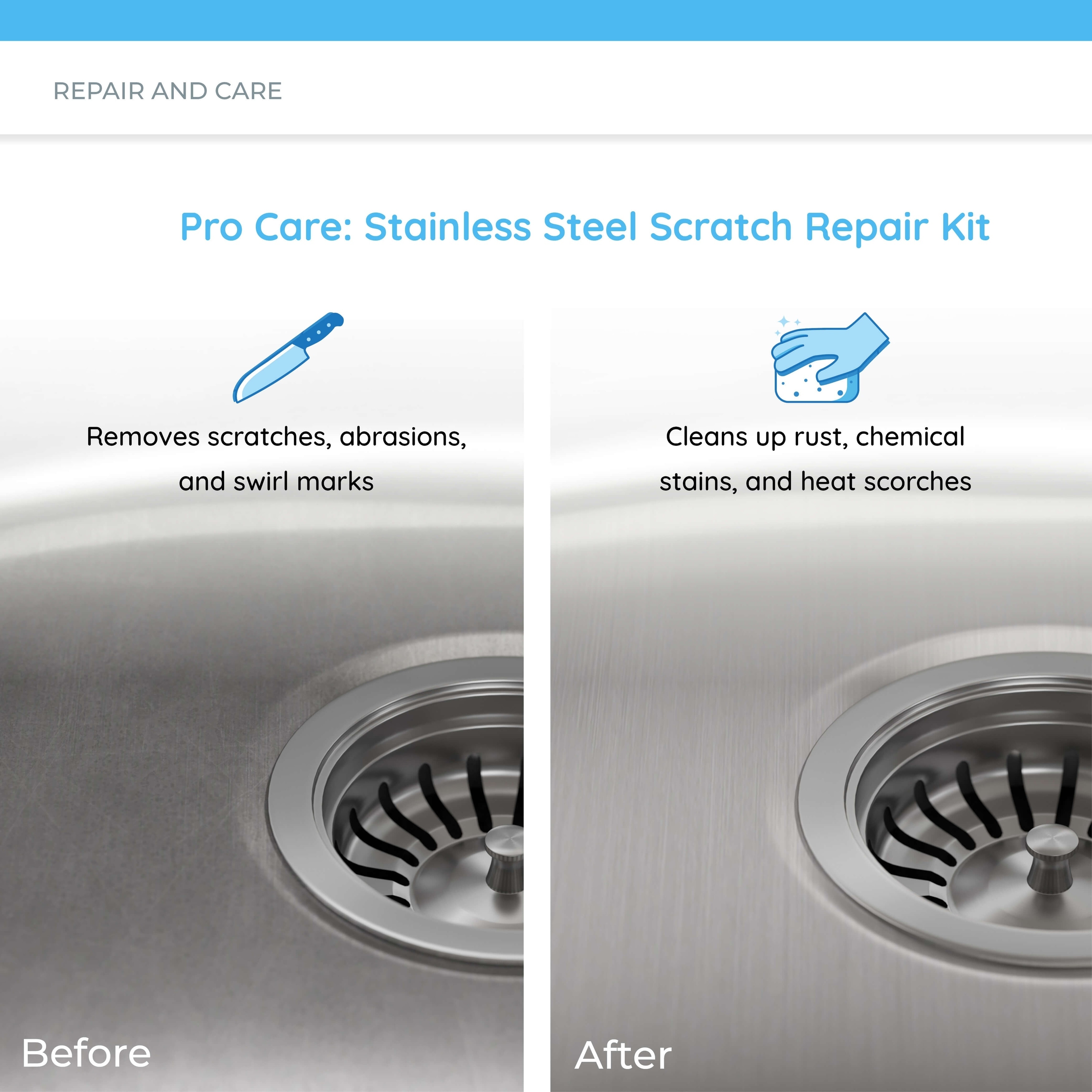Pro Care: Stainless Steel Scratch Repair Kit