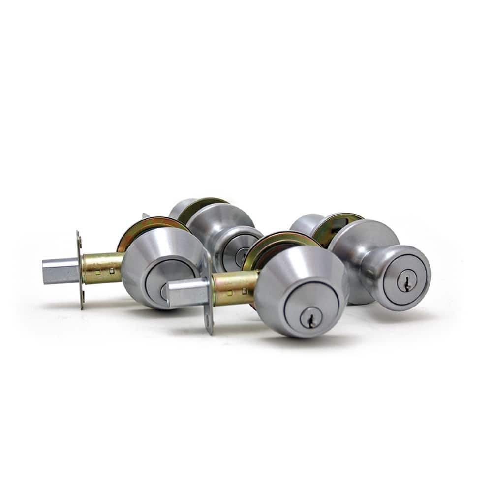 Atlas Satin Nickel Home Security Kit