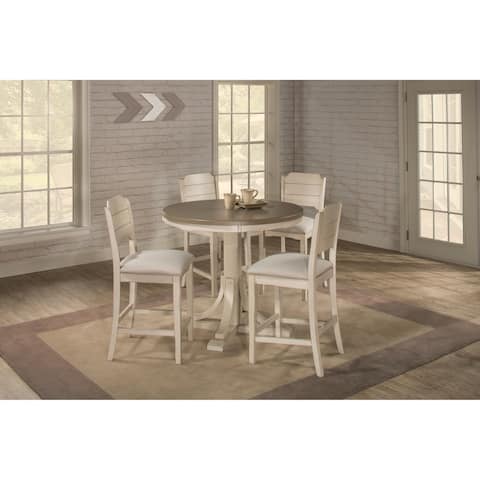 Clarion Round Counter Height Dining Set with Parson Stools