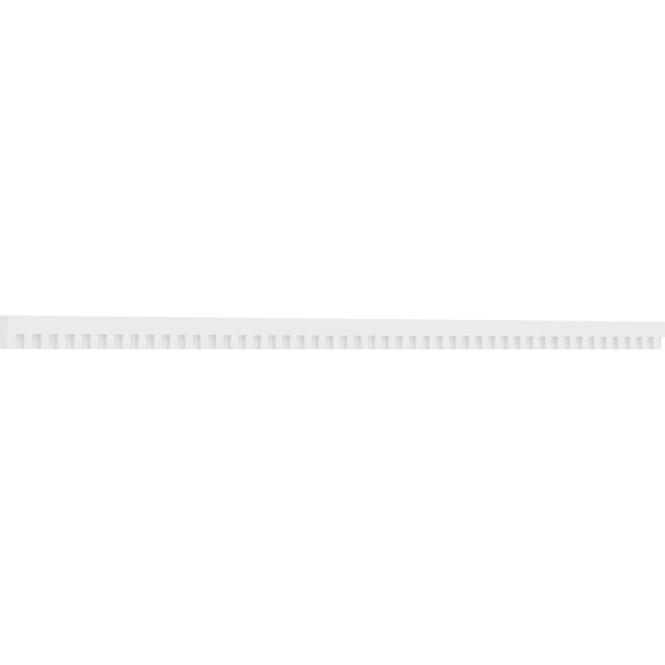 3"H x 1"P x 94"L Elizabeth PVC Dentil Trim w/Backplate