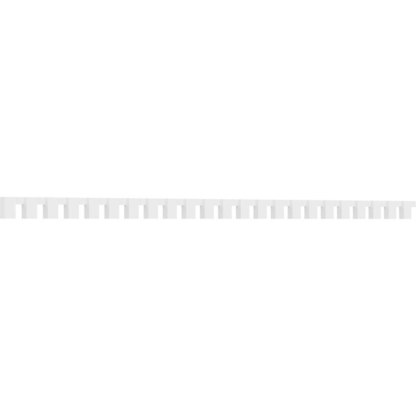 3"H x 1"P x 92"L Fayetteville PVC Dentil Block Trim