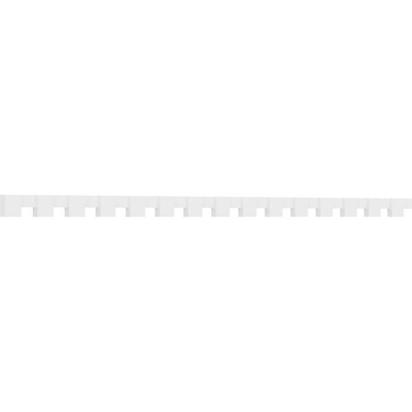 3"H x 1"P x 90"L Monroe PVC Dentil Block Trim