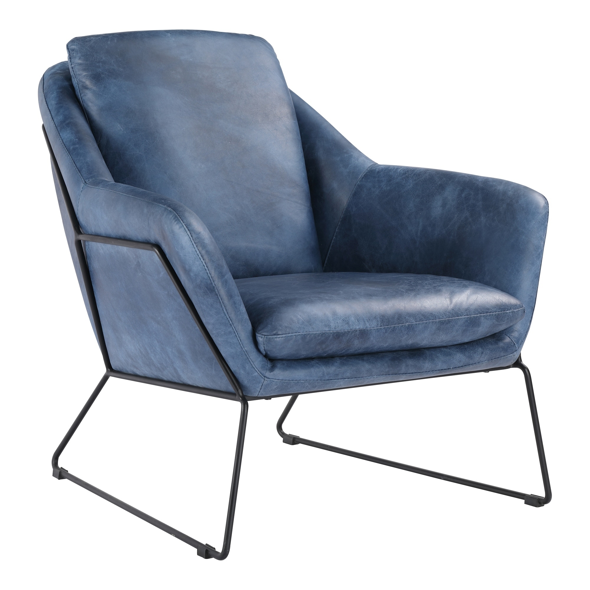 modern blue recliner