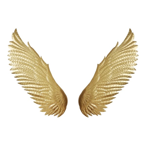 Aurelle Home Golden Glam Wings Wall Decor - On Sale - Overstock - 28741183