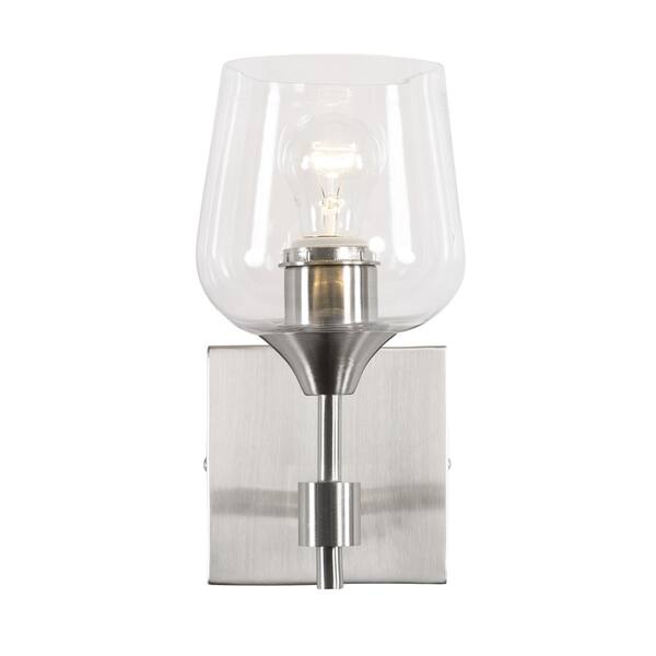 slide 1 of 7, Margaux 1-light Satin Nickel Bath Light
