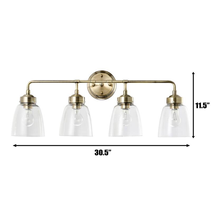 Helena 4-light Antique Brass Bath Light