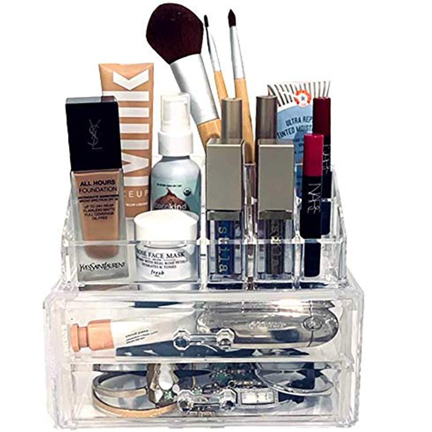 Shop Clear Compact Makeup Cosmetics Vanity Storage Organizer