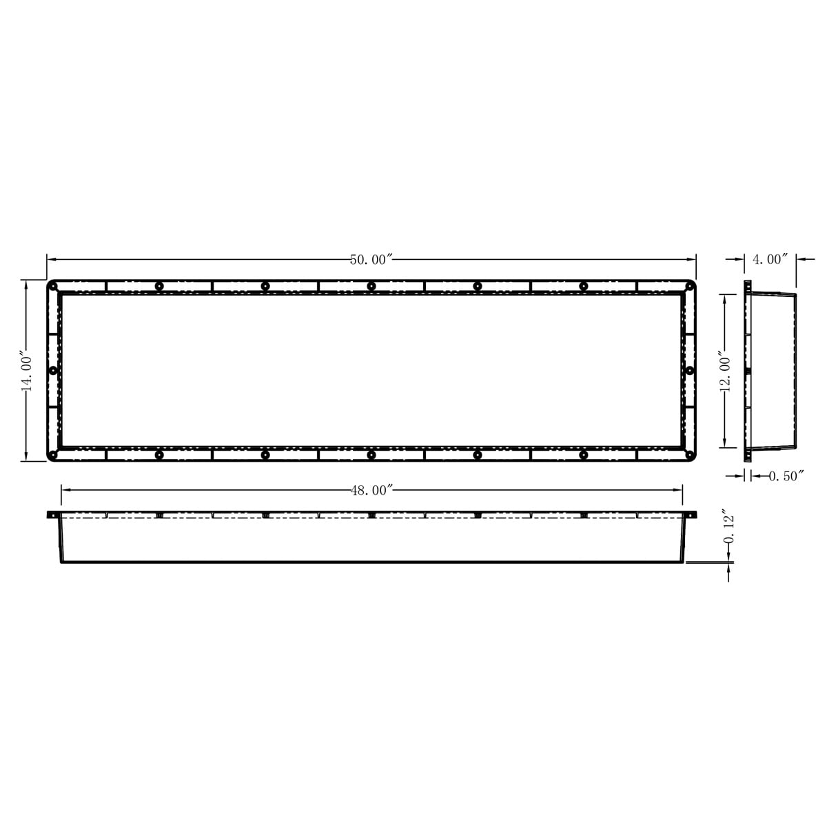 Baty Ready for Tile Waterproof Leak Proof Bathroom Recessed Shower